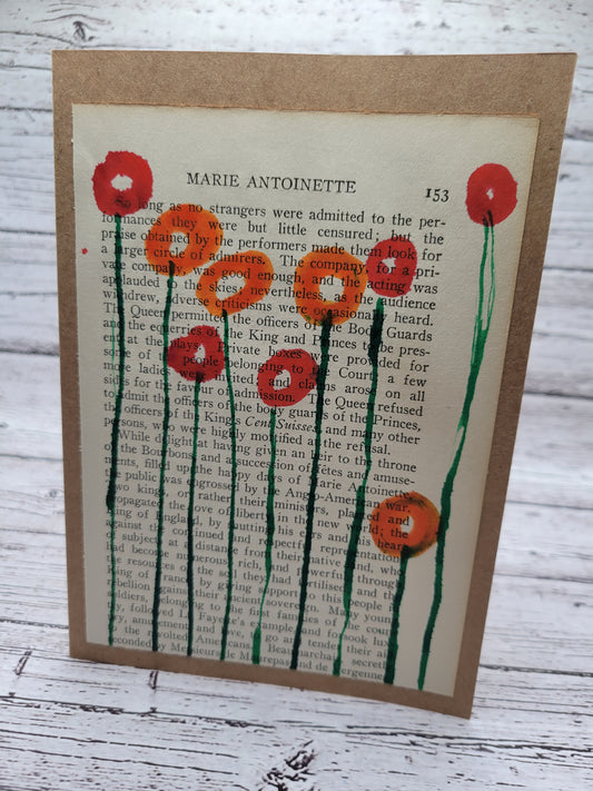 Poppies on Book Page